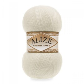 Пряжа Alize "Angora gold"  01 кремовый 20% шерсть, 80% акрил	100 гр	550 м