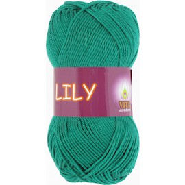 Пряжа Vita-cotton "Lily" 1622 Мятный 100% мерсеризованный хлопок 125 м 50 г